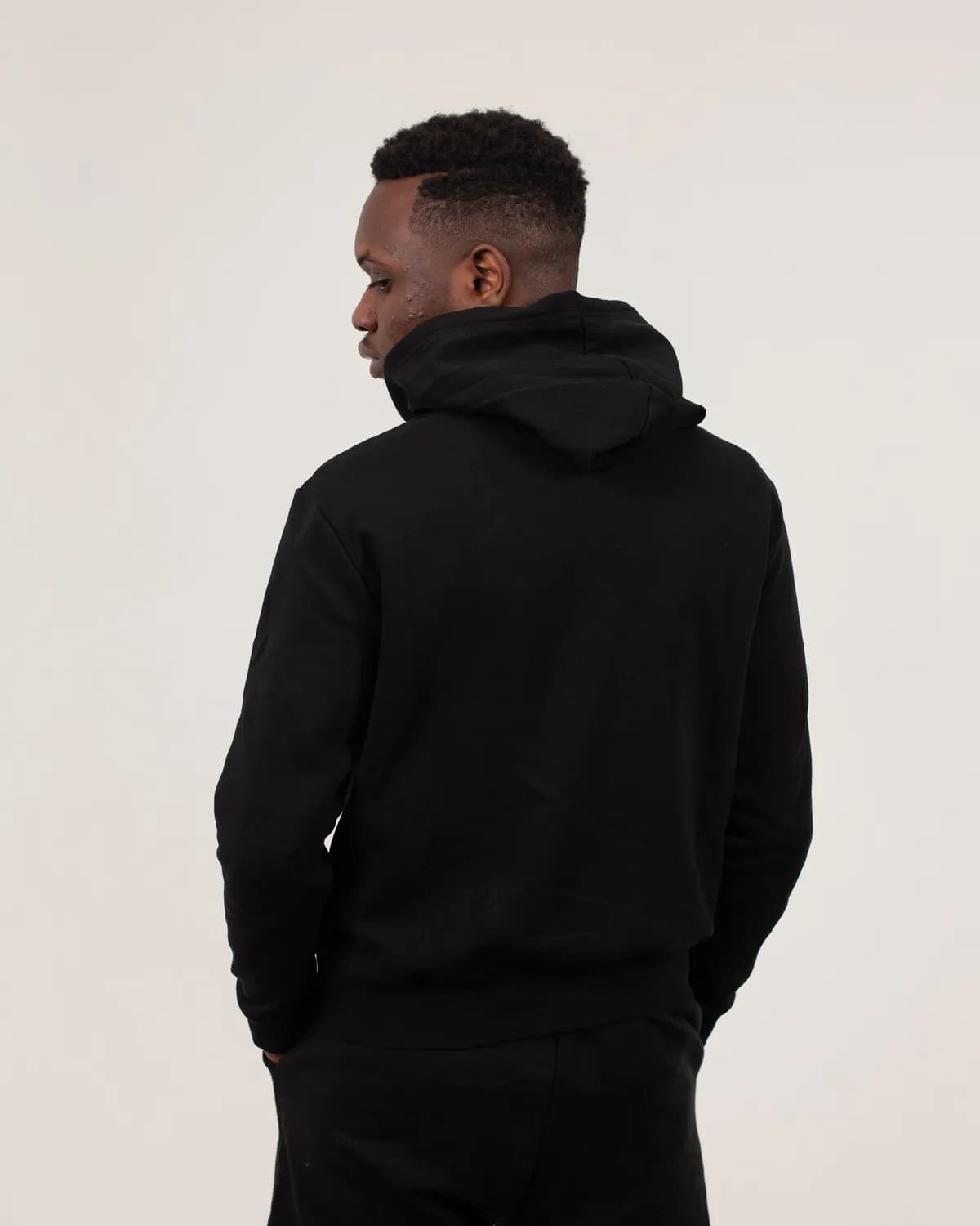 GRAVEYARD SHIFT HOODIE — washed black, detail